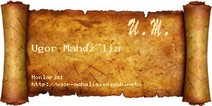 Ugor Mahália névjegykártya